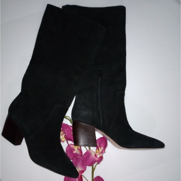 🆕👢Botkier Sharon Black Suede Knee High Boots - Picture 2 of 7